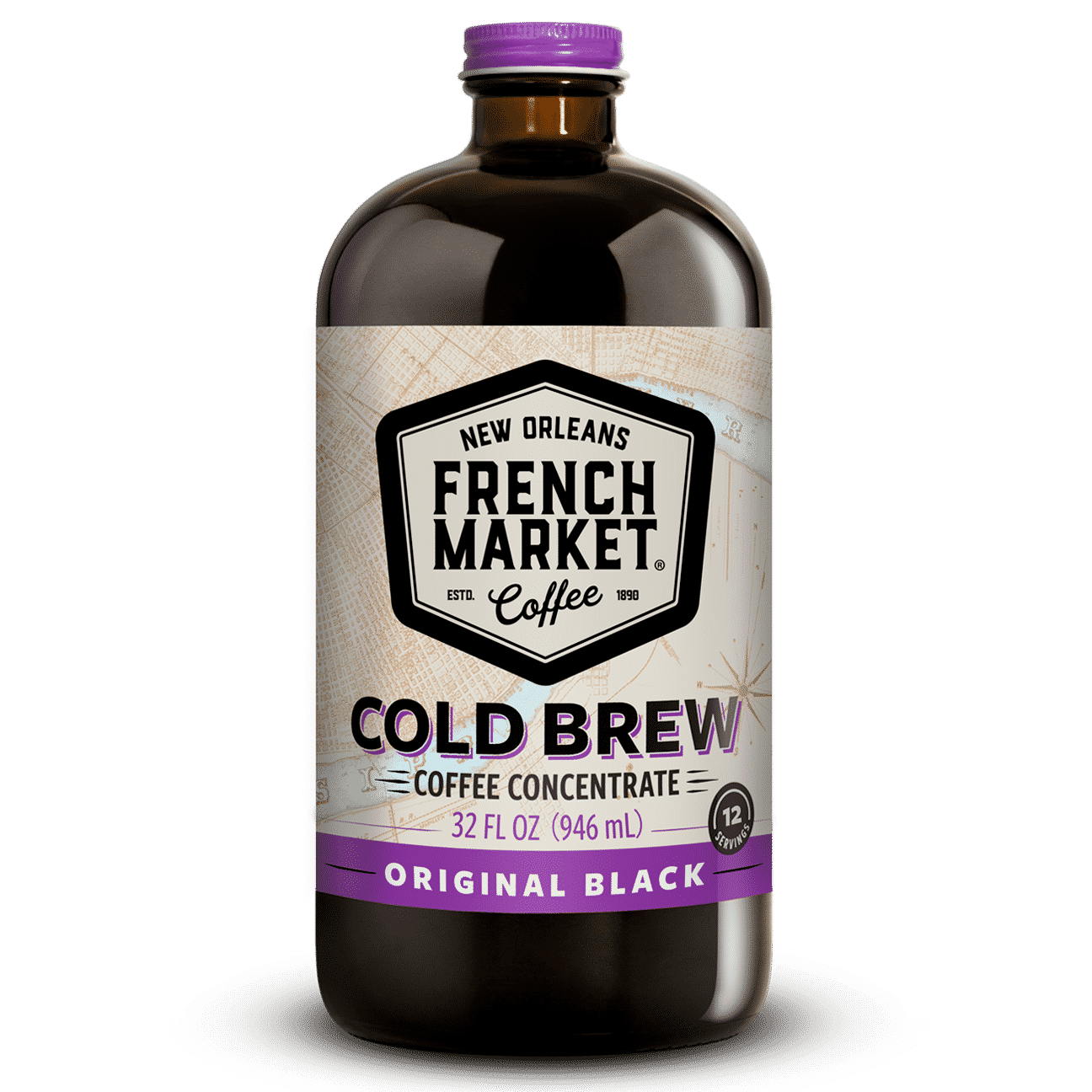 Cold Brew Coffee Concentrate Original Black French Market Coffee
